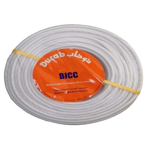Ducab Duflex Flexible Cable, 4 Core, PVC, 4 SQ.MM x 100 Yards Length