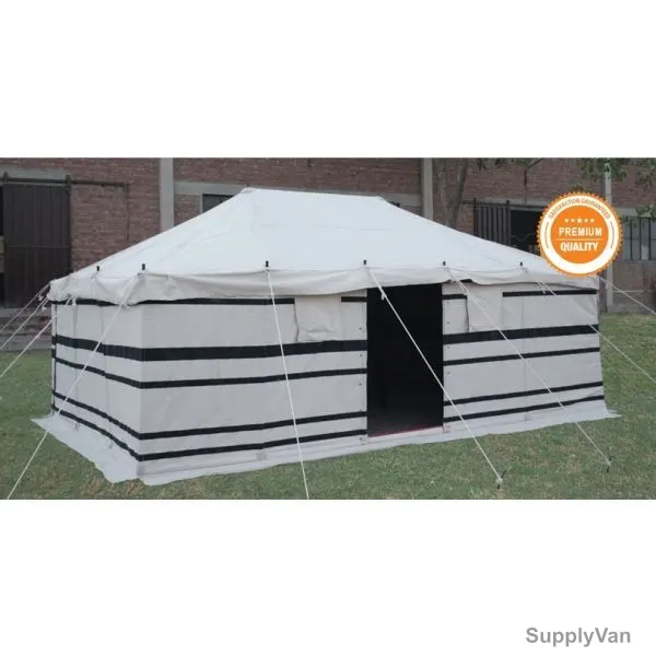 Special Arabic Deluxe Tent, AMT-113, Iron Stick, 6 x 4 Yards, White/Black