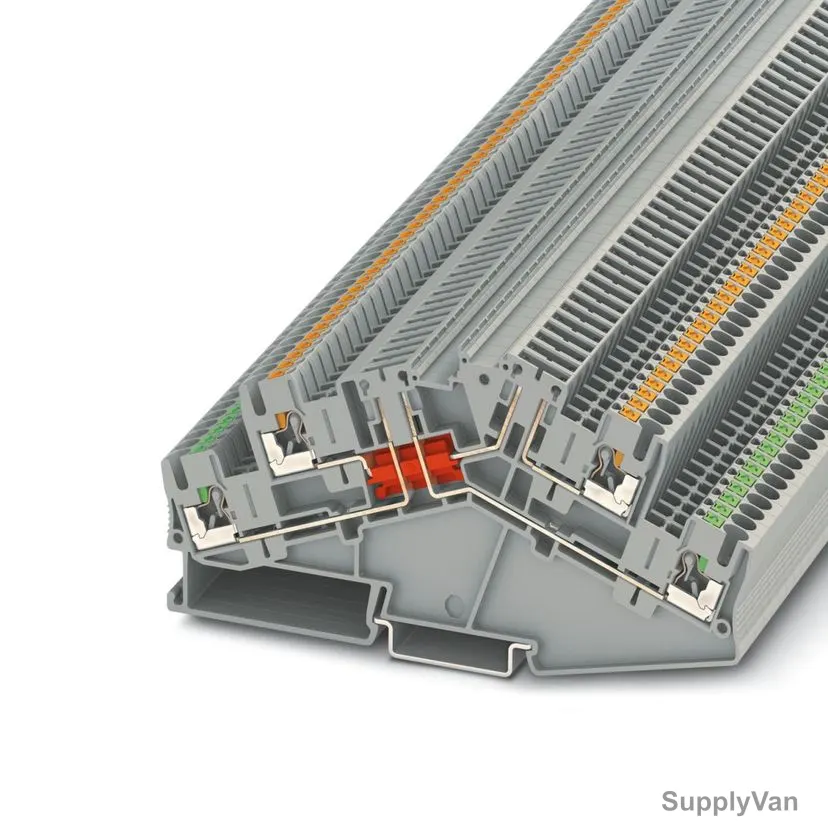 Phoenix Contact Disconnect Terminal Block, 3210402, PTTBS 2.5-2TGB, 400V, 16A, 0.14-4 SQ.MM