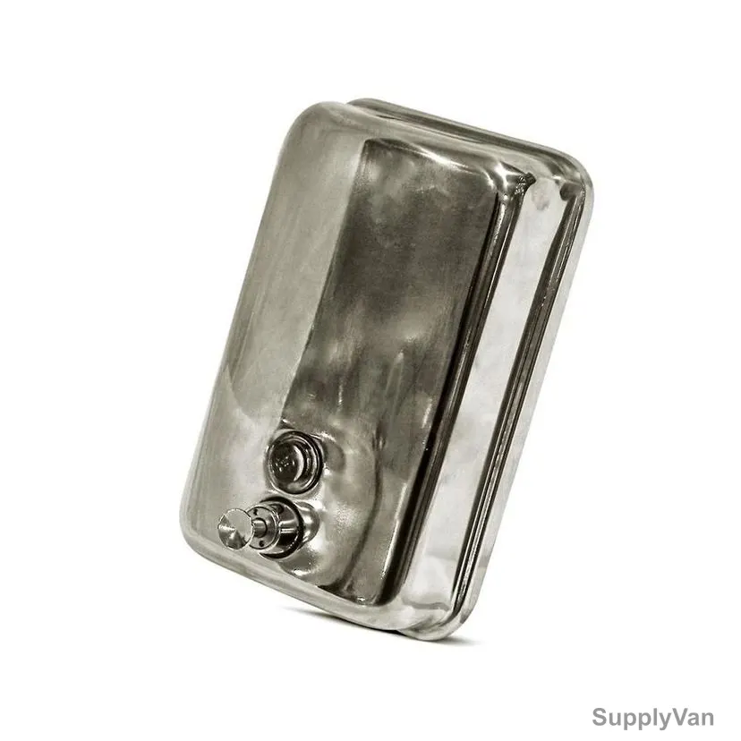 Akc Hand Soap and Sanitizer Dispenser, SD10, Stainless Steel, 1 Ltr, Silver
