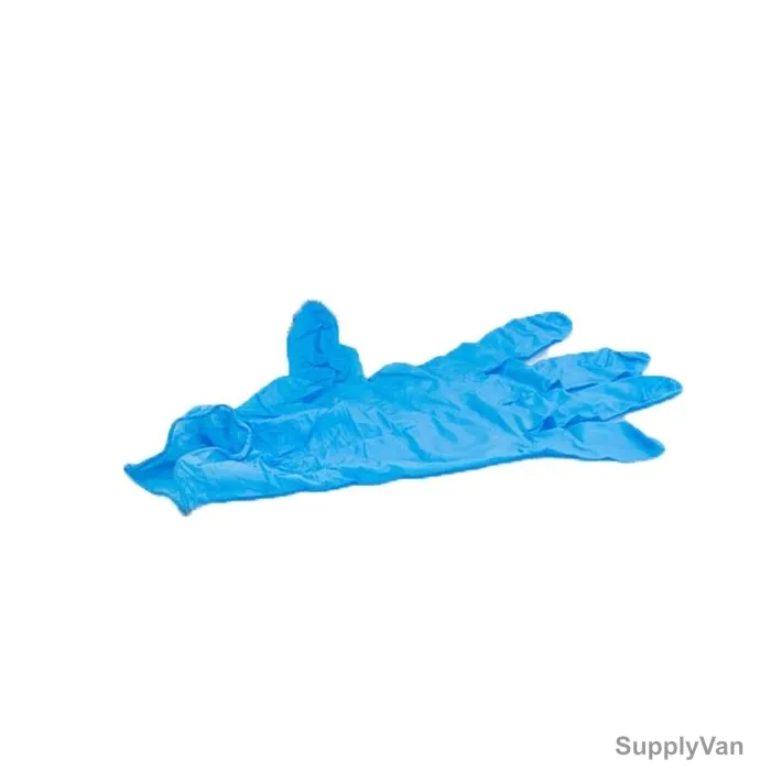 Hotpack Nitrile Examination Gloves, PFNGM, Powder Free, Blue, M, 100 Pcs/Pack