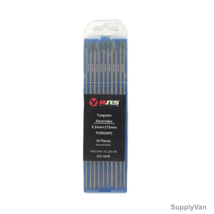 Rns WT20 Thoriated Tungsten Electrode, 3.2MM Dia x 175MM Length, Green, 10 Pcs/Pack