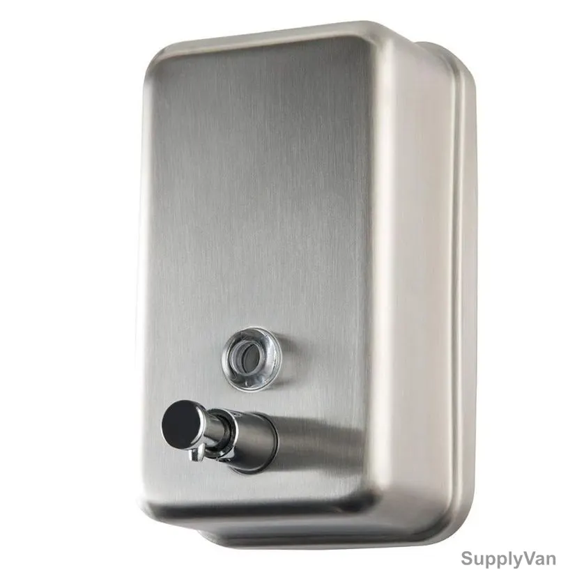 Akc Hand Soap and Sanitizer Dispenser, SD08, Stainless Steel, 1 Ltr, Silver