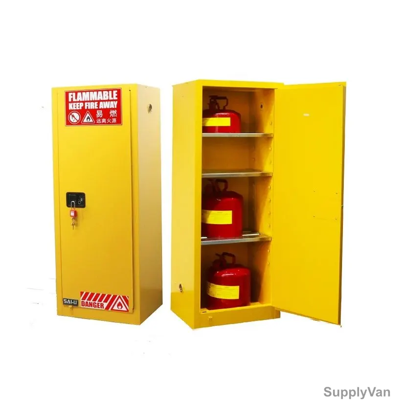 SAI-U Flammable Liquid Safety Storage Cabinet, SC0022Y, Single Door, 22 Gallon, Yellow