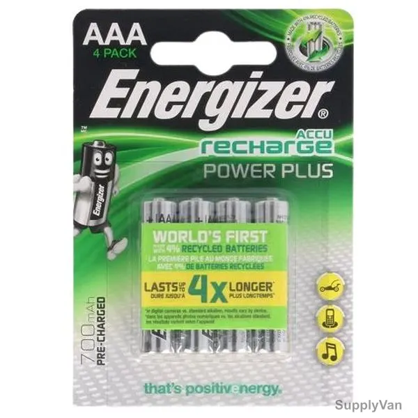 Energizer Rechargeable Battery, R3-AAA, 700mAh, 1.2V, 4 Pcs/Pack