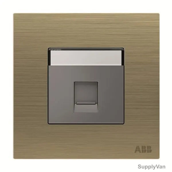 ABB BT Master Telephone Socket, AM30544-AG, Millenium, 1 Gang, RJ11/RJ12, Antique Gold