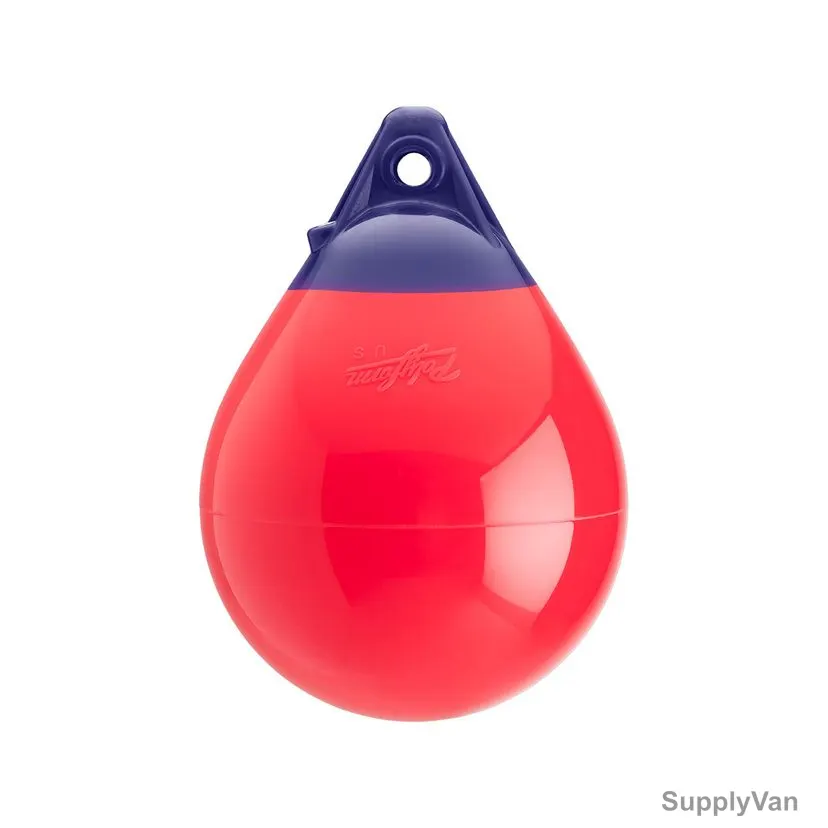 Polyform Buoy, A-0, A Series, Vinyl, 8 Inch Dia x 11.5 Inch Length, Red