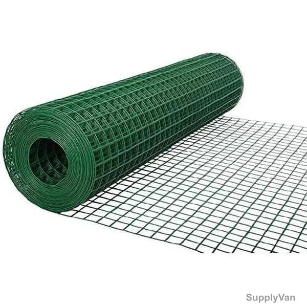Robustline PVC Coated Garden Fence, 1/2 Inch Mesh Size, 12 Feet Length x 4 Feet Width, Green