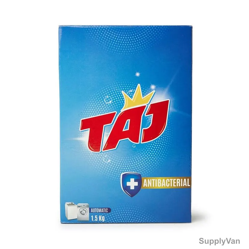 Taj 2-in-1 Antibacterial Detergent Powder, Lavender, 1.5 Kg, 6 Pcs/Pack