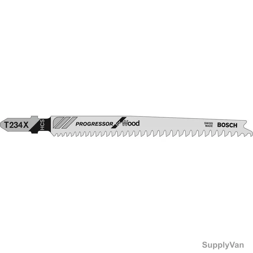Bosch T 234 X Wood Jigsaw Blade, 2608633528, HCS, 117MM Length, 5 Pcs/Pack