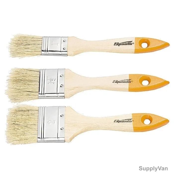 Sparta Flat Paint Brush Set With Wooden Handle, 841115, Pink/Orange, 3 Pcs/Set