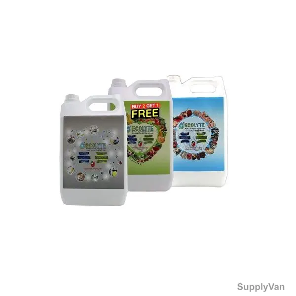 Ecolyte Plus 100% Natural Disinfectant Spray Set, 5 Ltrs, 2+1 Free