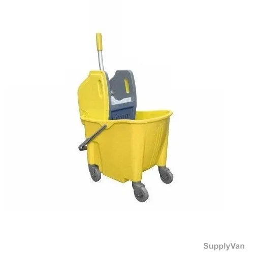 Arcora Plastic Mobile Bucket, 1086-KLT25GE, Plastic, 25 Litre, Yellow