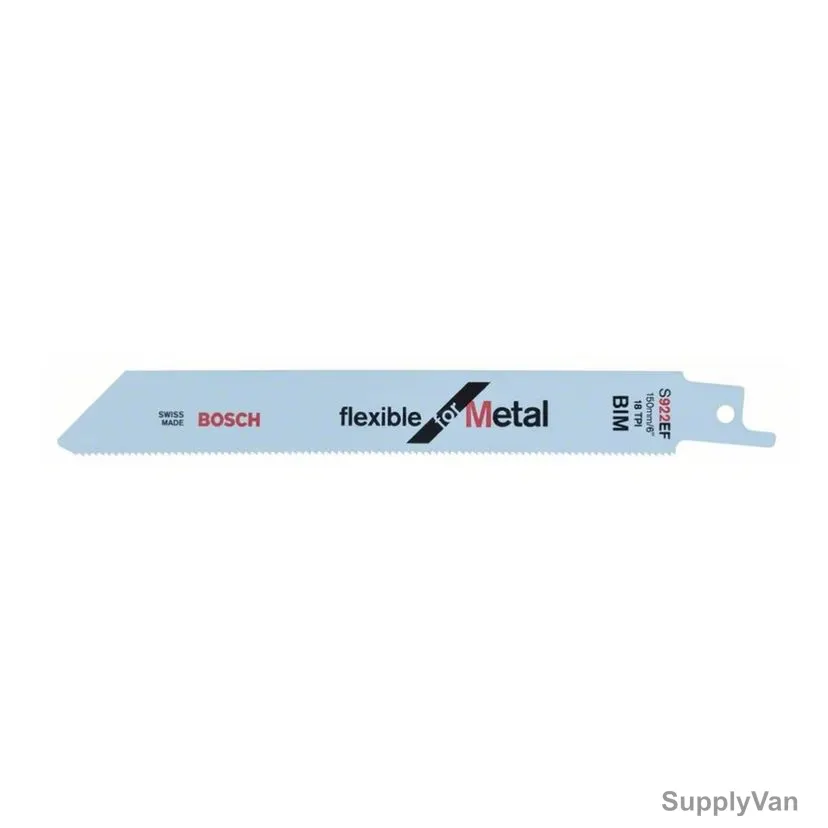Bosch S922EF Metal Reciprocating Saw Blade, 2608656015, Flexible, 18 TPI, 150MM Length, 5 Pcs/Pack