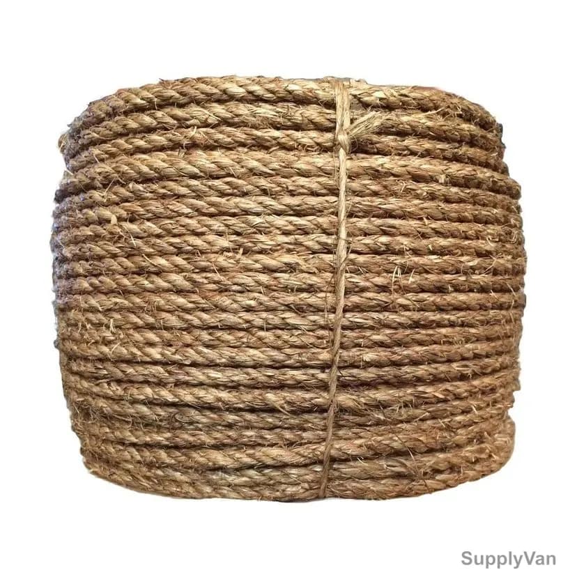 Amarine 3-Strand Twisted Rope, Manila, 12MM Dia x 100 Mtrs Length, Brown