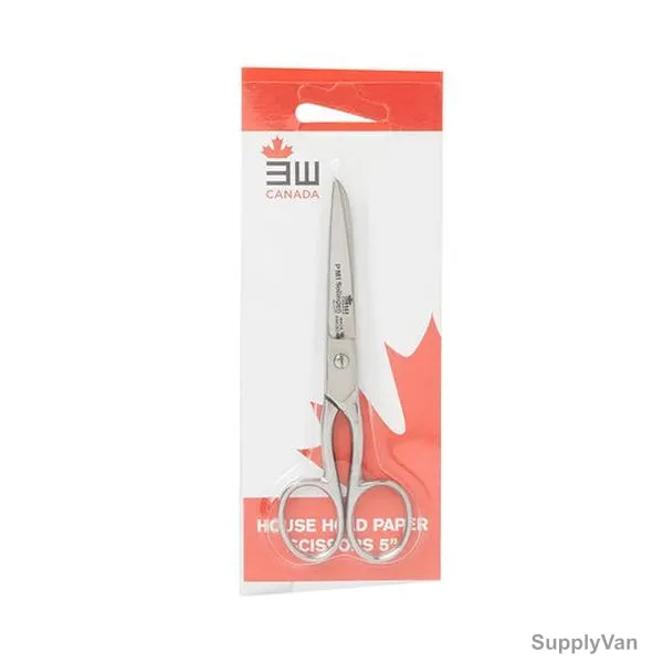 3W Household Paper Scissor, 3W11-1101-5, Stainless Steel, 5 Inch, Silver
