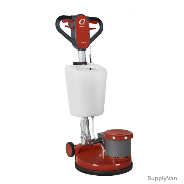 Floorider Single Disk Scrubbing Machine, TESTA-1.5, 17 Inch, 1000W, 154 RPM, Red and White