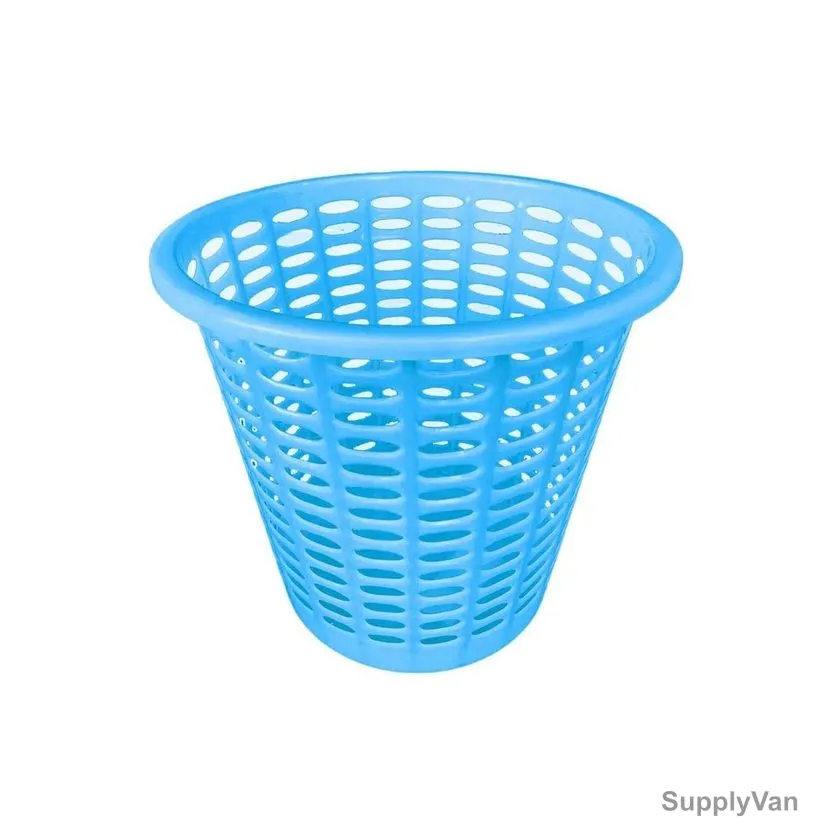 Akc Storage Basket, GB08, Plastic, Round, 27CM Height x 25CM Width, Sky Blue