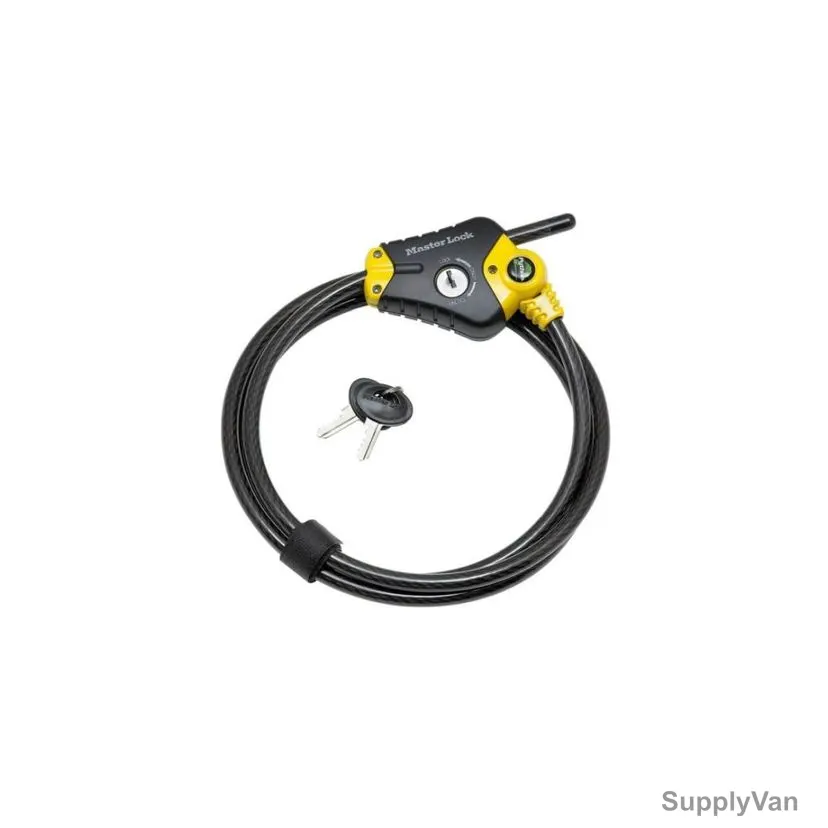 Master Lock Adjustable Locking Cable, ML8420EURD, Braided Steel