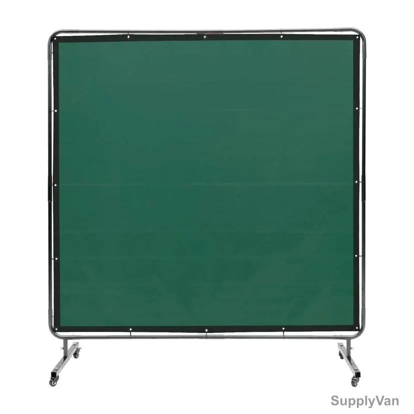 Vevor Welding Screen With Frame, XU-2310, 6 Feet Height x 6 Feet Width, Green