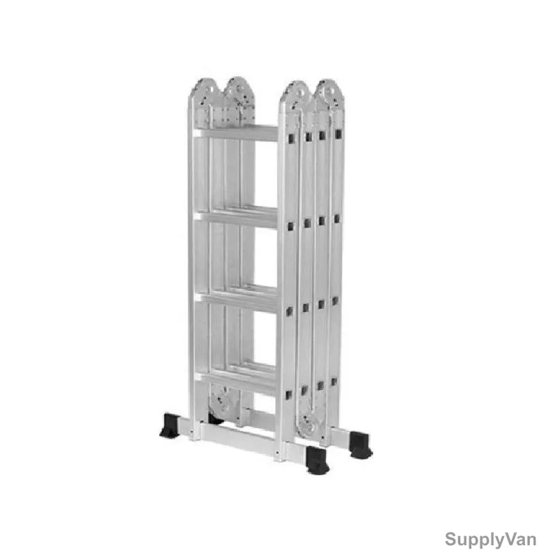 Hawk King Multi Purpose Folding Ladder, Aluminium, 16 Steps, 150 Kg, 4.8 Mtrs