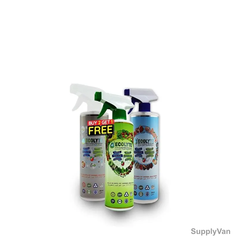 Ecolyte Plus 100% Natural Disinfectant Spray Set, 500ML, 2+1 Free