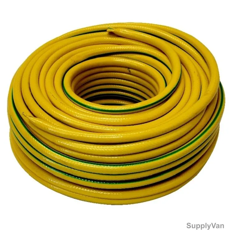 Taccto Garden Hose, Fiber, 1/2 Inch Inner Dia x 25 Mtrs Hose Length, Yellow