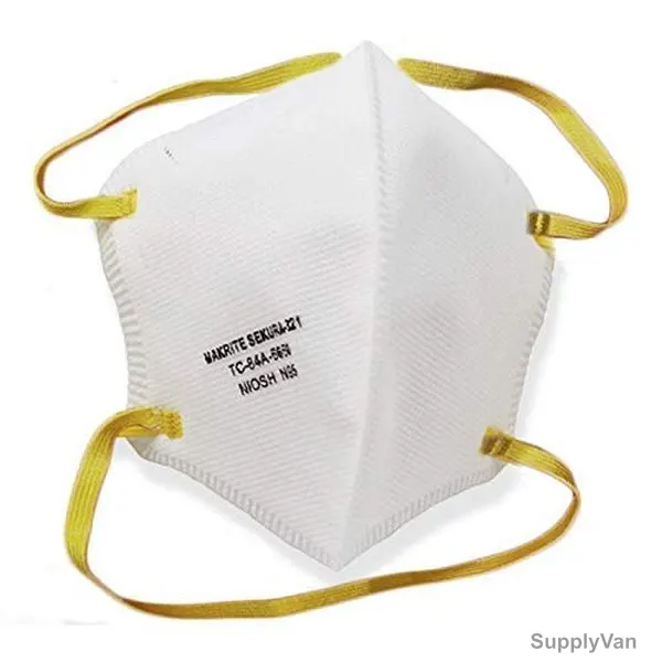 Makrite Disposable Particulate Respirator, Sekura-N95, Comfort Series, Polypropylene, M/L, White, 40 Pcs/Pack