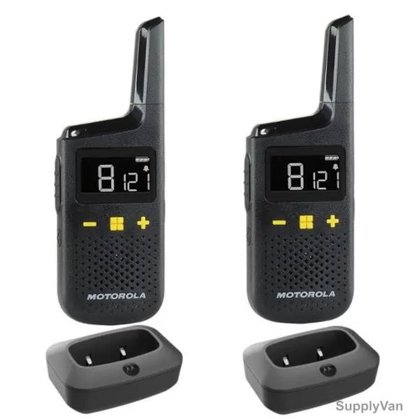 Motorola Two Way Portable Radio, XT185, 0.5W, 12.5 KHz, 8 KM Range, IP54, Twin Pack