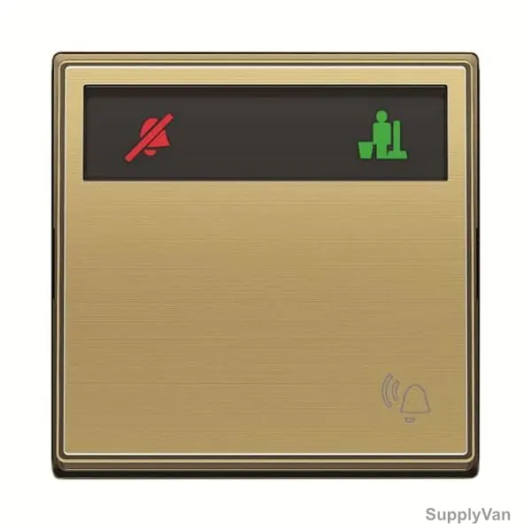 ABB DND/MUR Corridor Unit With LED and Bell, AM40344-MG, Millenium, 1P, 2 Gang, 10A, Matt Gold