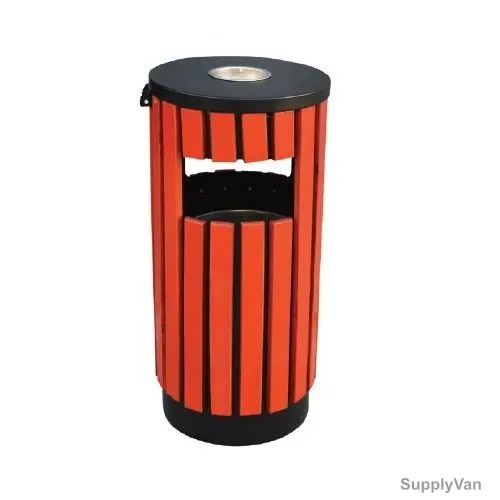 Brooks Outdoor Ashtray Bin, BKS-SH-OTB-1701, Wood, 25 Ltrs, Brown/Black