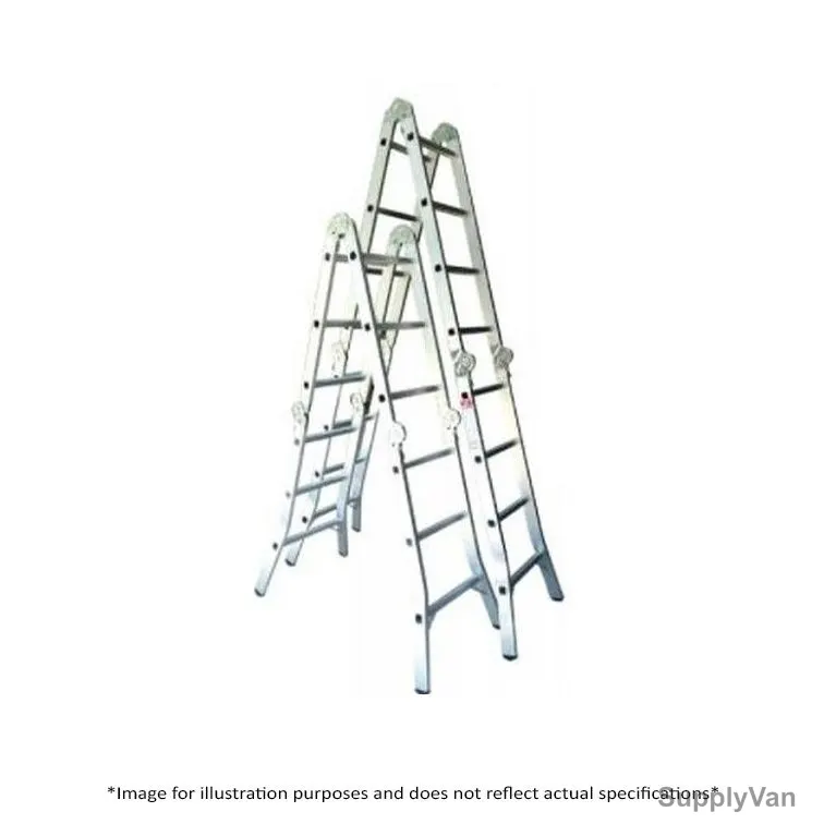 Emc Multi-Purpose Ladder, MPL-20-4X5, Aluminum, 2 Sides, 20 Steps, 5.8 Mtrs, 136.07 Kgs