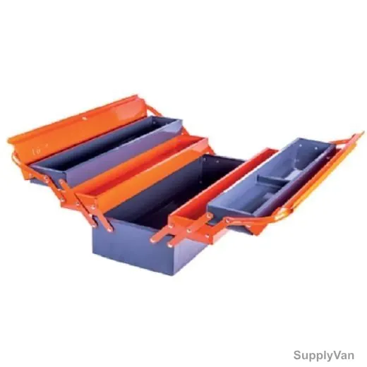 Uken Tool Box, 203M, 18 Inch, 5 Trays, Orange/Violet, Powder Coated
