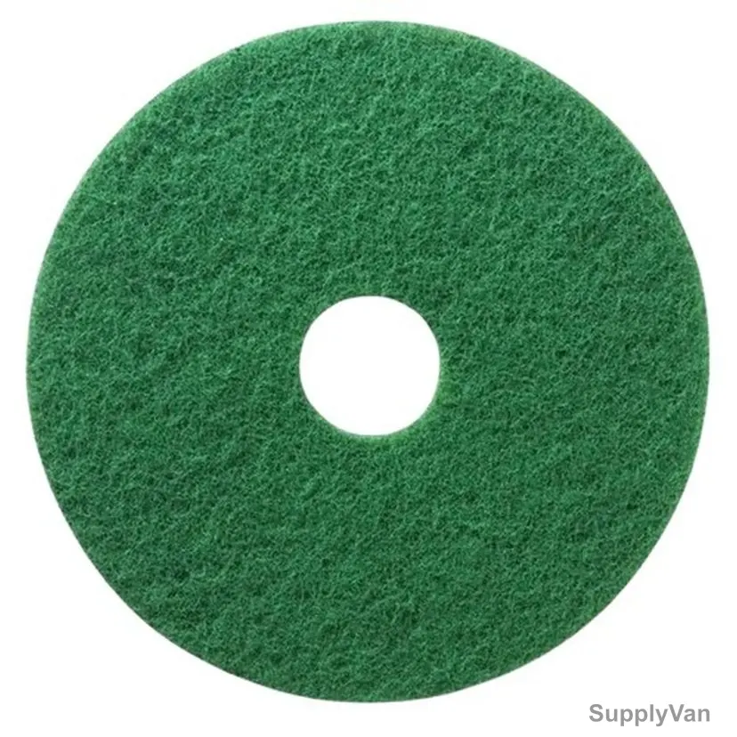 Taski Heavy Scrubbing Americo Cleaning Pad, 17 Inch Dia, Green, 5 Pcs/Pack