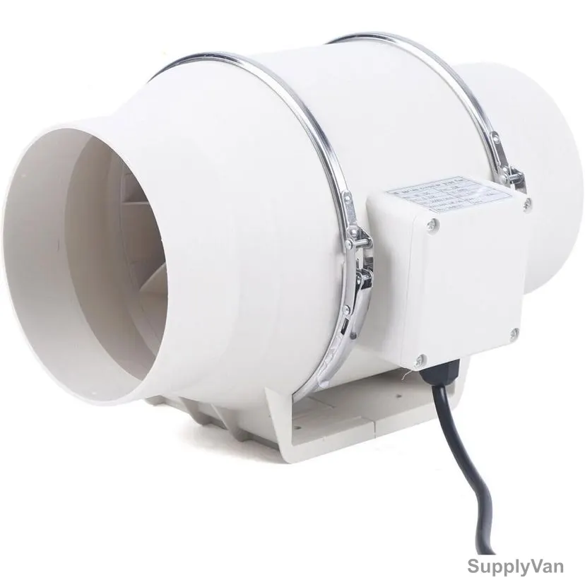 Cavil Incline Duct Exhaust Fan, C-ICF6-UTH, 150W, 6 Inch Dia, White