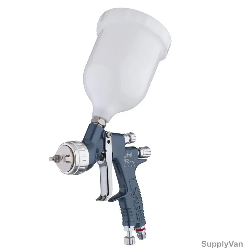 Devilbiss High Efficiency Gravity Spray Gun, PRI Pro Lite, 12 Bar