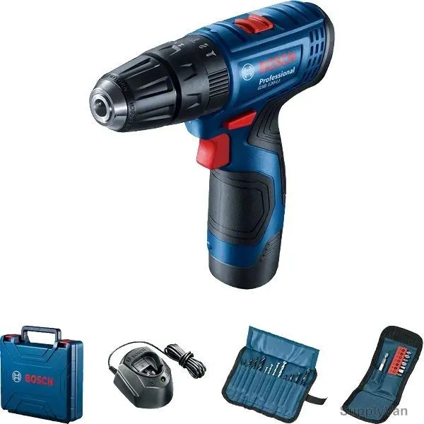 Bosch Professional Cordless Combi Drill Kit, GSB-120-LI, 12V, 27 Pcs/Kit