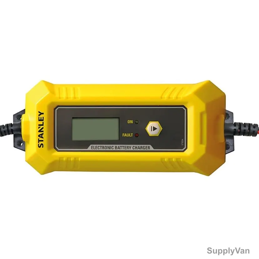 Stanley Car Battery Charger, SXAE00025GB, 6/12V, 4A, 2 Mtrs Cable Length