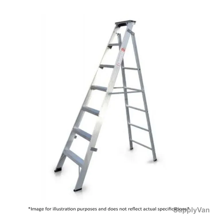 Emc Dual Purpose Ladder, EDPL-3, Aluminium, 2 Sides, 3 Steps, 1.2 Mtrs, 113 Kg