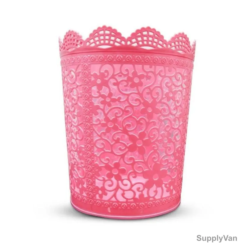 Akc Stylish Garbage Bin, GB07, Plastic, 25CM Dia x 30CM Height, Pink