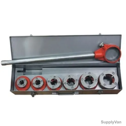 Macstroc Ratchet Threader Set, MBL-1250R, BSPT, 1/2 to 2 Inch, 8PCS