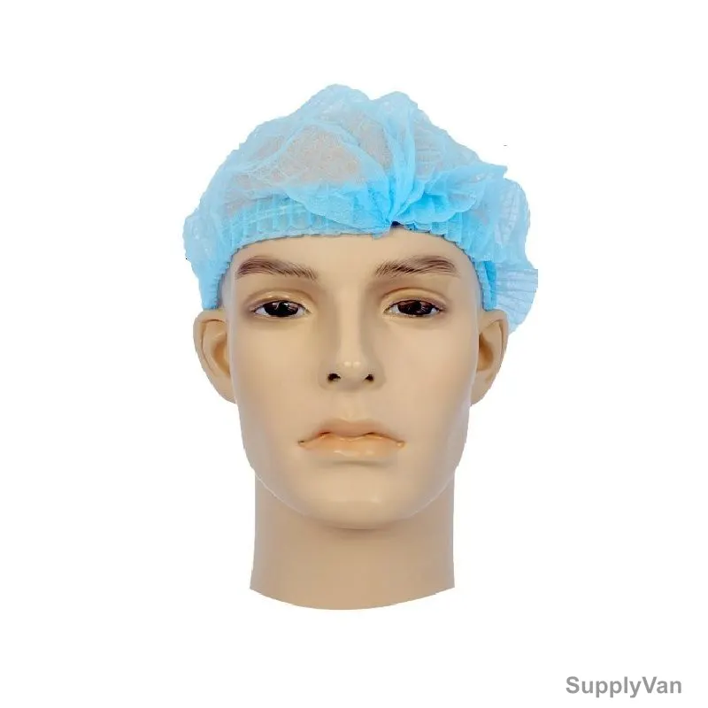 Disposable Hair Net, BIG, Polypropylene, Free Size, Blue, 100 Pcs/Pack