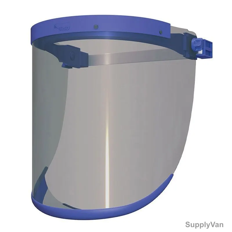 BSD Arc 3 Face Shield, ErgoS 2Power, Polycarbonate, 26.0 Cal/SQ.CM, Class 2, Universal, Clear/Blue