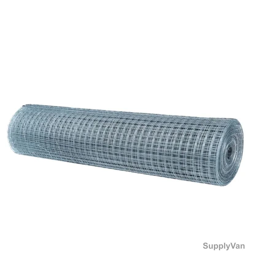 Robustline Galvanised Mesh Wire Fence, 3/4 Inch Mesh Size, 4 Feet Width x 20 Mtrs Length, Silver