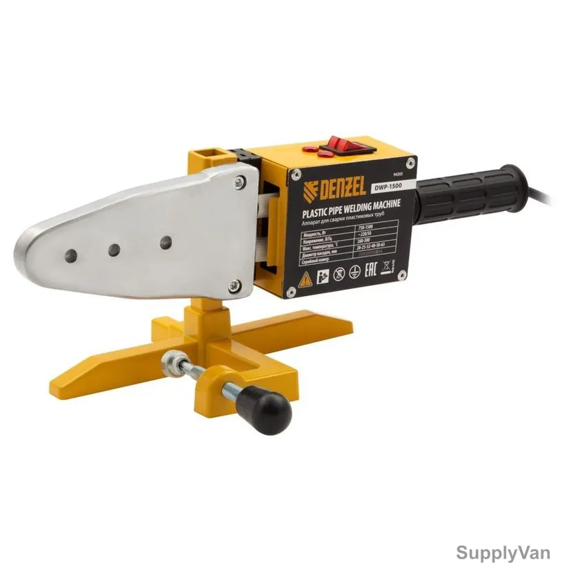Denzel Plastic Pipe Welding Machine, DWP-1500, 1500W, 220V, 20 to 63MM Dia