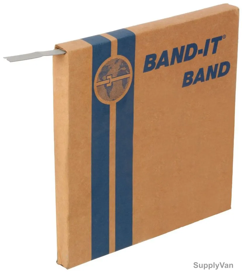 Band-It Band, C20399, Stainless Steel, 0.025 Inch Thk, 3/8 Inch Width x 100 Feet Length
