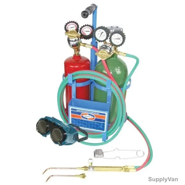 Uniweld Brazing and Welding Outfit With Metal Carrying Stand and Tanks, K23C-T