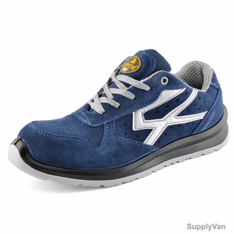 Safetoe Low Ankle Shoes, L-7328, Best Jogger, S1P SRC, Genuine Leather, Size40, Blue