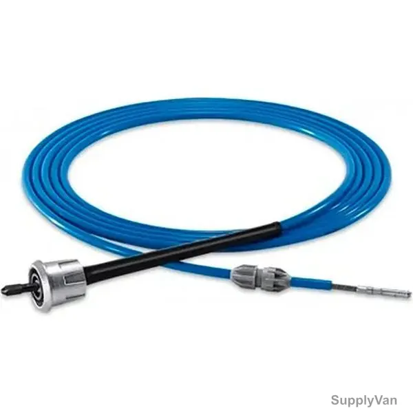 Goodway Flexible Shaft With Quick Disconnect Assembly, GTC-703Q-25, 1.3MM Thk, 1 Inch Dia x 25 Feet Length