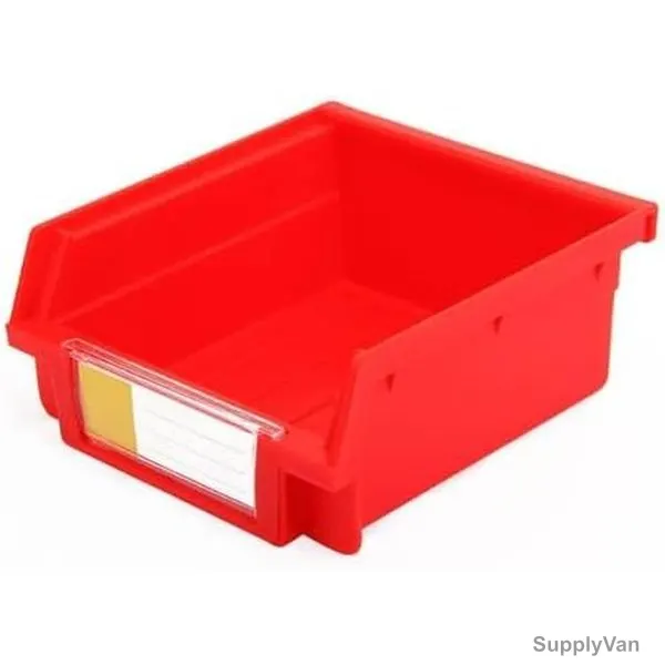 Excellent Plastic Storage Bin, EP011, Polypropylene, S, 5CM Height x 10.5CM Width x 11CM Length, Red